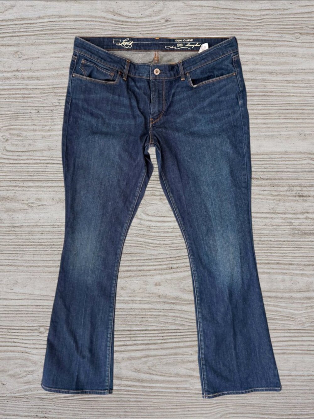 Levi’s Demi Curve Skinny Boot Jeans 33 Dark Wash Bootcut Y2K Western Denim 14